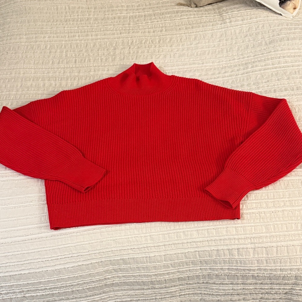 J. Crew Vibrant Red Women's Turtleneck Sweater
